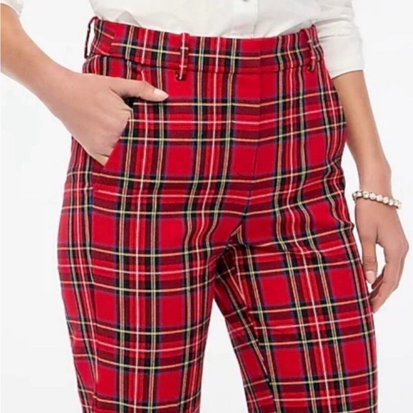 J. Crew Pants - J. Crew Red Tartan Women's Trousers